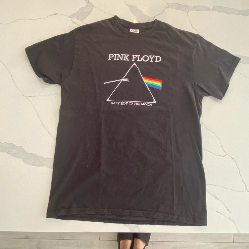 Pink Floyd men tee shirt , the other side of the moon , medium , black rainbow - Picture 2 of 9